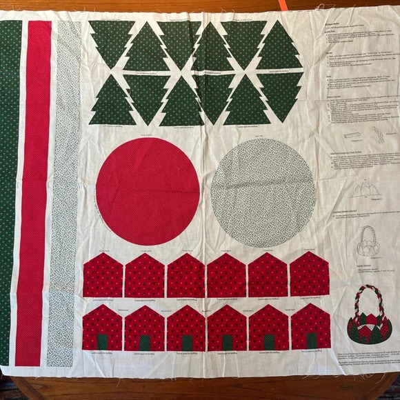 VIP CRANSTON Screen Works Keepsake Crafts CHRISTMAS BASKET Cut & Sew Panel - Picture 2 of 8